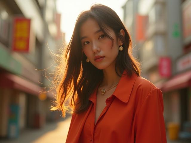 最新ファッションを着こなすインフルエンサー